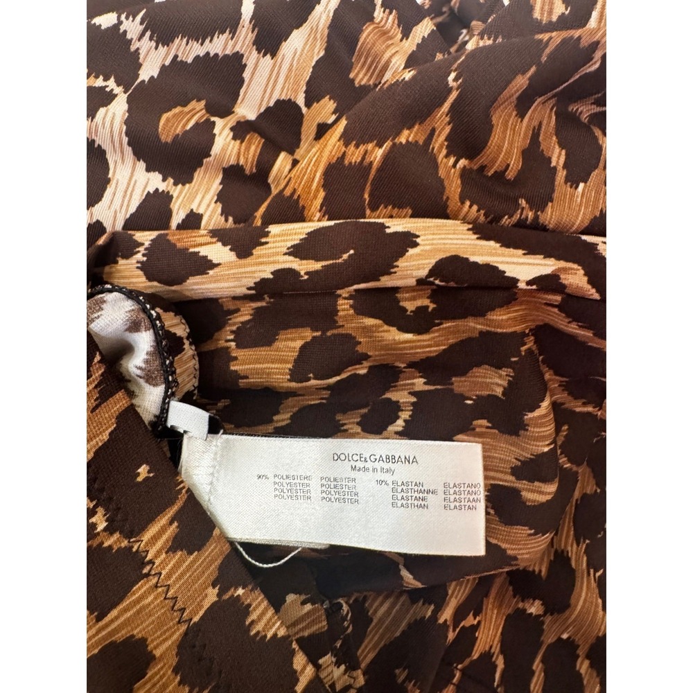 Dolce and Gabbana beachwear leopard print cover-up pants size M  NWT! - Picture 9 of 9